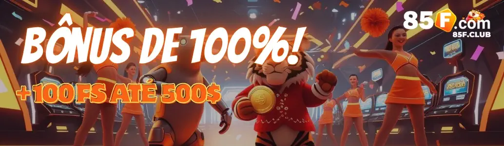 Tela do 85F app exibindo jogos de cassino no celular