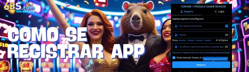 Cadastro simples e rápido no app 85F cassino